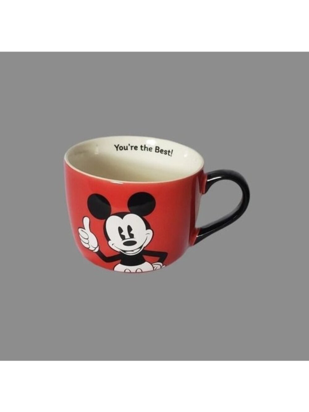 Disney Mickey Mouse Mug W/Interior Phrase You Are The Best